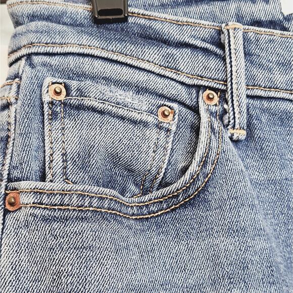 GRLFRND Jeans Karolina Button Fly High Rise Straight Leg Raw Hem Women’s Size 25 - Picture 3 of 10